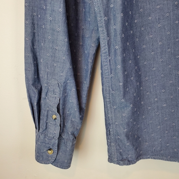 Forever 21 Men Classic Fit Petite Floral Grid Dot Button Up Shirt XL Mens - Picture 10 of 13